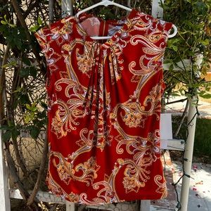 Paprika paisley Dressy Blouse- Liz Claiborne